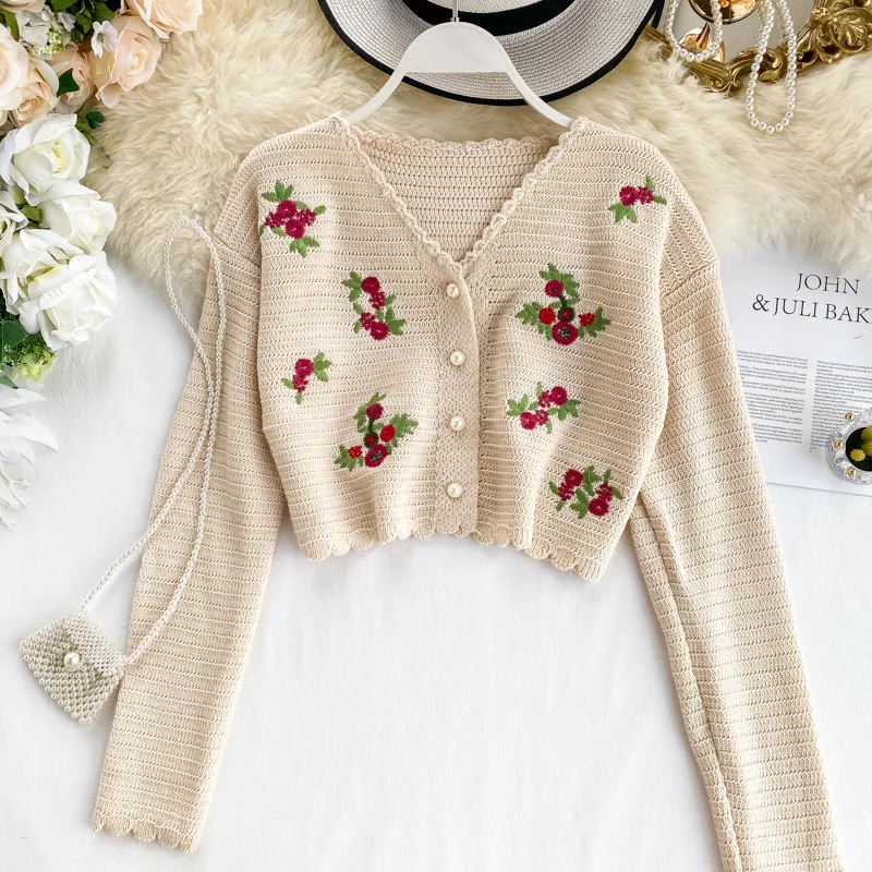 YUZACDWX 2024 Vintage pearl Buttons Warm Kintted sweater women Crochet embroidery Cardigan sweater women Sweater Retro
YUZACDWX 2024 Vintage pearl Buttons Warm Kintted sweater women Crochet embroidery Cardigan sweater women Sweater Retro