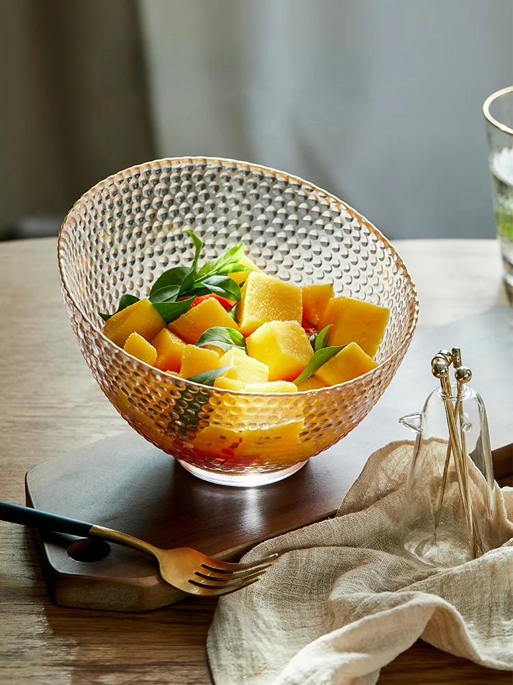 Creative Nordic Phnom Penh Glass Bowl Transparent Salad Bowl Fruit Scoop Diagonal Bowl Tableware
Creative Nordic Phnom Penh Glass Bowl Transparent Salad Bowl Fruit Scoop Diagonal Bowl Tableware