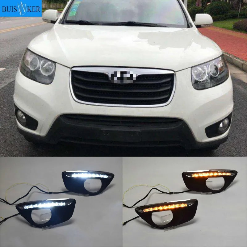 Дневные ходовые огни для Hyundai Santa Fe SantaFe 2010 2011 2012 DRL, светодиодная противотуманная фара с желтым поворотным сигналом
Дневные ходовые огни для Hyundai Santa Fe SantaFe 2010 2011 2012 DRL, светодиодная противотуманная фара с желтым поворотным сигналом