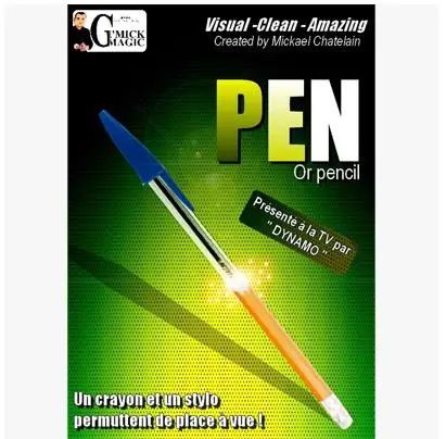 Pen OR Pencil by Mickael Chatelain (Gimmick) - Magic Trick,Stage,Card Magic,Close Up,Classic,Mentalism,Illusion
Pen OR Pencil by Mickael Chatelain (Gimmick) - Magic Trick,Stage,Card Magic,Close Up,Classic,Mentalism,Illusion