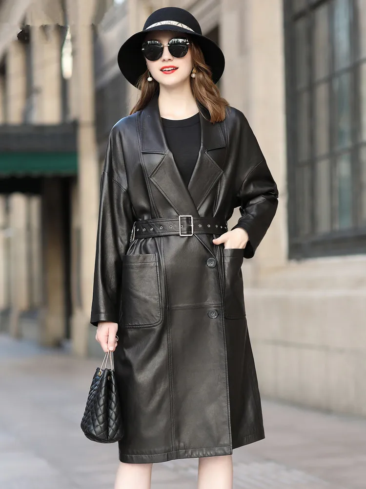 2020 Genuine Leather Jacket Autumn Jacket Women Sheepskin Coat Female Streetwear Long Windbreaker Chaqueta Mujer 9D0027
2020 Genuine Leather Jacket Autumn Jacket Women Sheepskin Coat Female Streetwear Long Windbreaker Chaqueta Mujer 9D0027