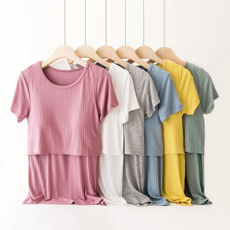 Women Maternity Clothes Breastfeeding T Shirt Summer Short Sleeve Tanks Nursing Tops Pregnant Tee Shirts Sleepwear Plus Size
Women Maternity Clothes Breastfeeding T Shirt Summer Short Sleeve Tanks Nursing Tops Pregnant Tee Shirts Sleepwear Plus Size