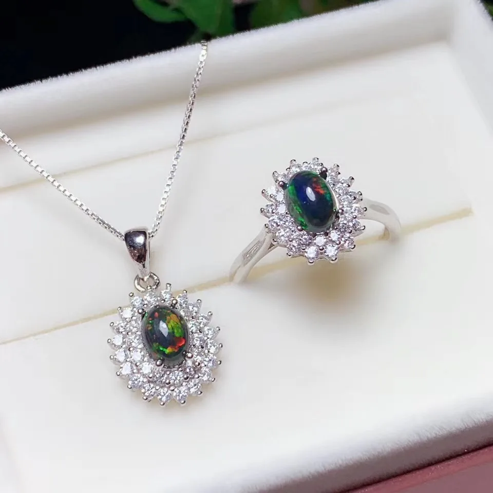 100% Natural and Real Opal jewelry set Natural Real Opal 925 sterling silver 1pc pendant,1pc ring
100% Natural and Real Opal jewelry set Natural Real Opal 925 sterling silver 1pc pendant,1pc ring