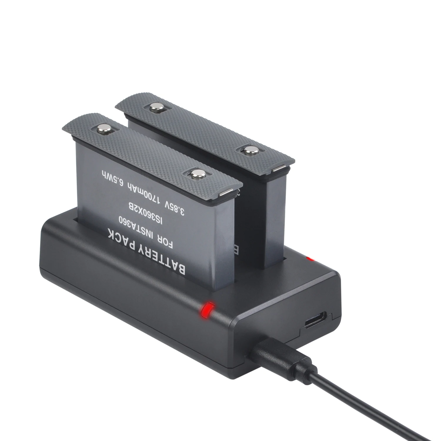 1700mAh Battery + Charger with Type-C Port for Insta360 ONE X Camera Batteries
1700mAh Battery + Charger with Type-C Port for Insta360 ONE X Camera Batteries