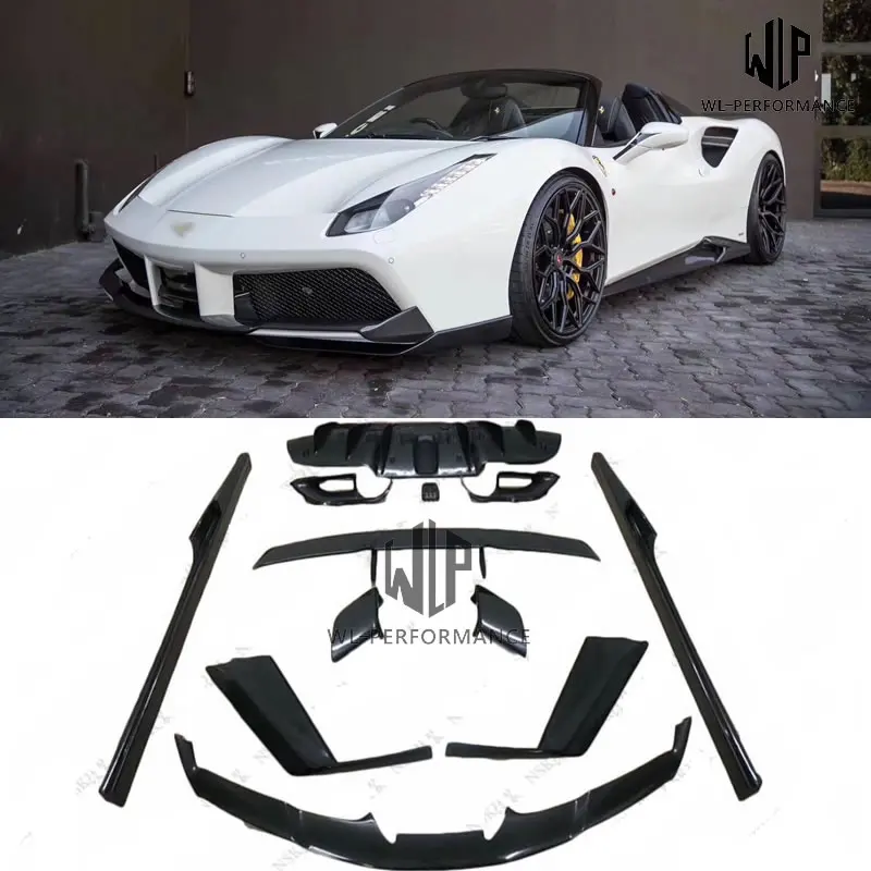 High Quality Carbon Fiber Car Body kit Front Splitter Rear Diffuser Rear Spoiler Side Skirts For Ferrari 488 GBT Spider
High Quality Carbon Fiber Car Body kit Front Splitter Rear Diffuser Rear Spoiler Side Skirts For Ferrari 488 GBT Spider
