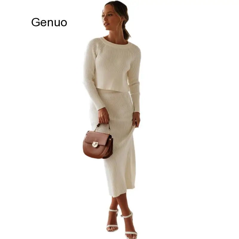 Two Piece Set Women Skirts Long Sleeve Crop Tops+Pencil Skirt 2 Piece Set Women Women Sweater+Knitted Skirt Set Winter Suit
Two Piece Set Women Skirts Long Sleeve Crop Tops+Pencil Skirt 2 Piece Set Women Women Sweater+Knitted Skirt Set Winter Suit