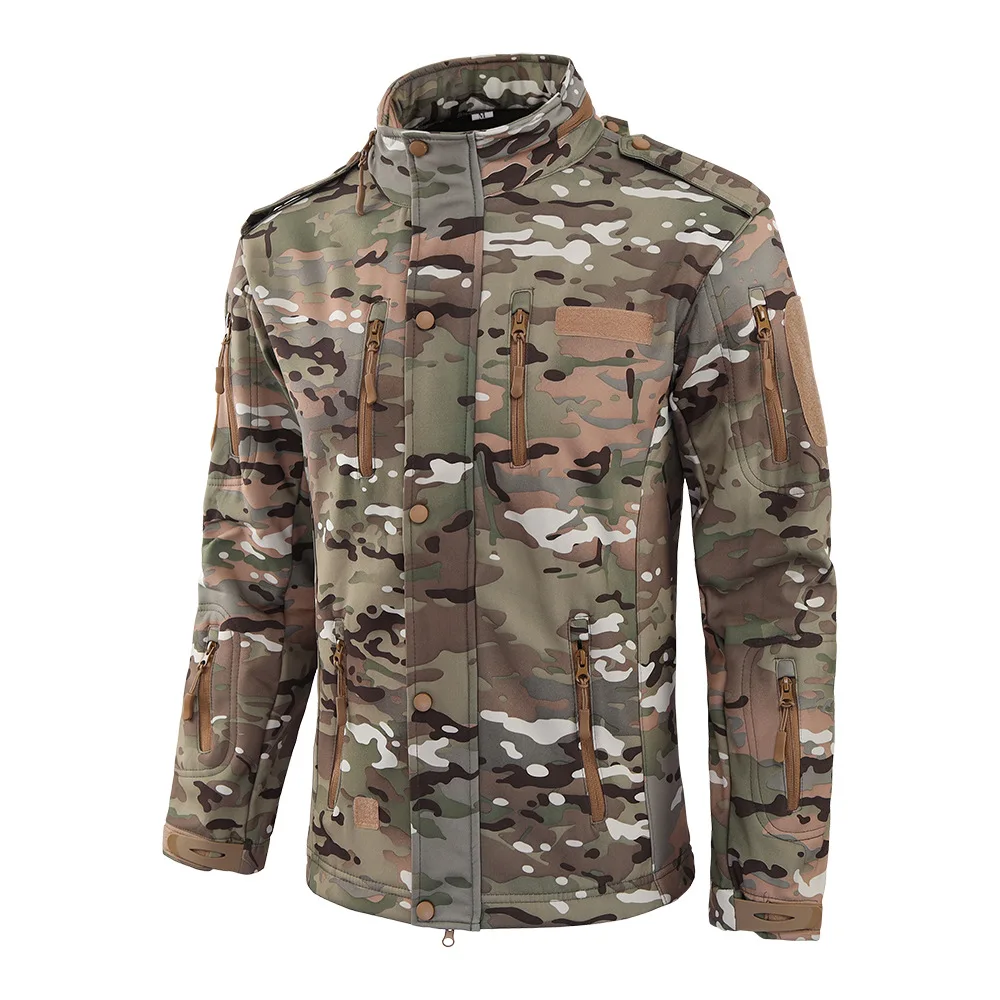 Outdoor Soft Shell Camouflage Jacket Men Spring Autumn Multi-pocket Hooded Windbreaker Coat Nilitary Clothing Jackets
Outdoor Soft Shell Camouflage Jacket Men Spring Autumn Multi-pocket Hooded Windbreaker Coat Nilitary Clothing Jackets
