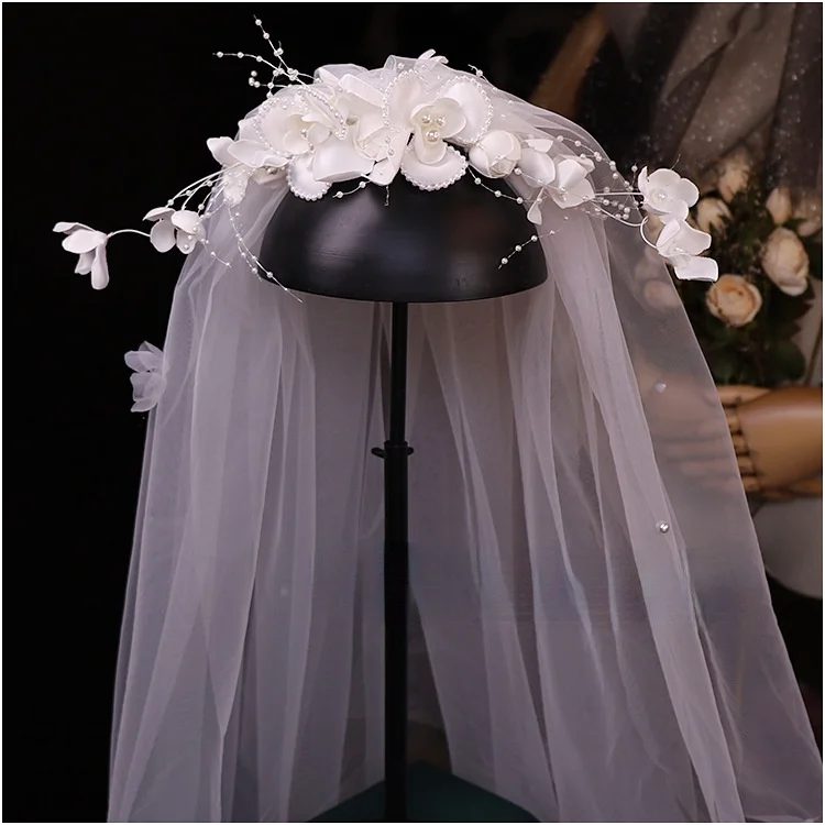 Handmade Flower Veil Bride Elegant Romantic Wedding Dress Photo Studio Accessories
Handmade Flower Veil Bride Elegant Romantic Wedding Dress Photo Studio Accessories