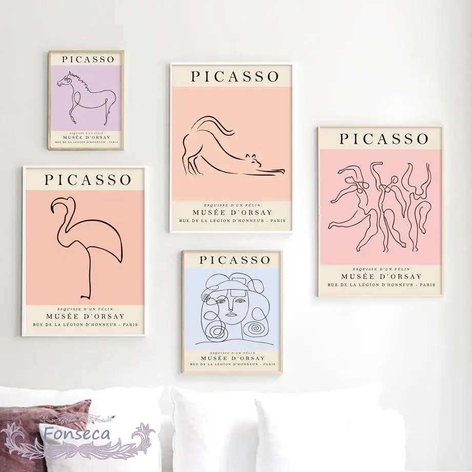 Classic Picasso Animal Human Face Body Graphic Poster Abstract Flamingo Penguin Cat Canvas Paintings Living Room Wall Decoration
Classic Picasso Animal Human Face Body Graphic Poster Abstract Flamingo Penguin Cat Canvas Paintings Living Room Wall Decoration