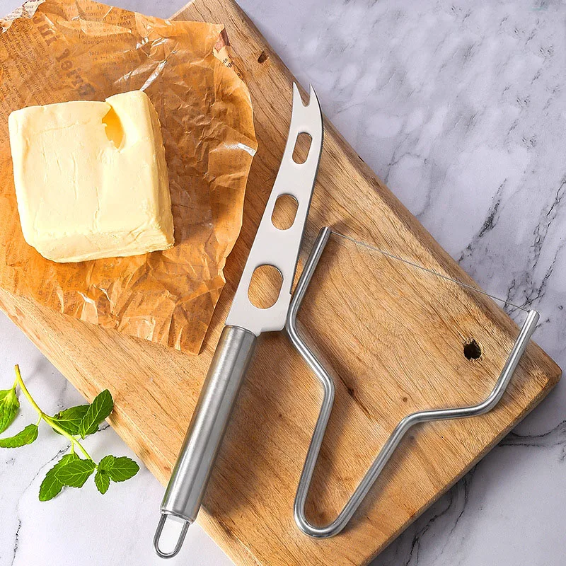 Jaswehome 2pcs Stainless Steel Wire Cheese Cutter Cheese Knife Set Cheese Slicing with Wire Kitchen Cooking Tool
Jaswehome 2pcs Stainless Steel Wire Cheese Cutter Cheese Knife Set Cheese Slicing with Wire Kitchen Cooking Tool