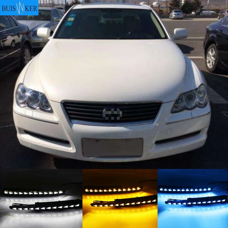 DRL for Toyota MARK X REIZ 2004-2009 LED DRL Daytime Running Light with Turn Signal Fog Lamp
DRL for Toyota MARK X REIZ 2004-2009 LED DRL Daytime Running Light with Turn Signal Fog Lamp