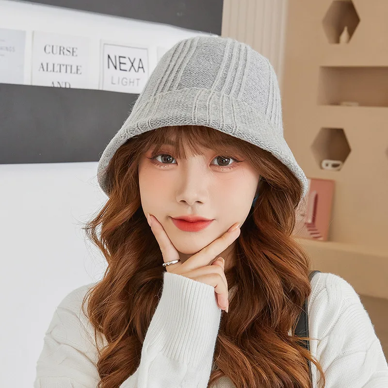 X130 Adult Knitted Hat Adjust Vertical Stripes Bucket Hat Outdoor Warm Dome Ladies Fashion Hat Adjust Size Bucket Caps
X130 Adult Knitted Hat Adjust Vertical Stripes Bucket Hat Outdoor Warm Dome Ladies Fashion Hat Adjust Size Bucket Caps