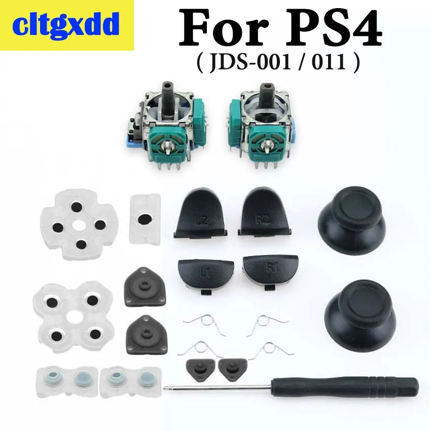 cltgxdd For PS4 Controller Handle Grip Repair Set L1 R1 L2 R2 Trigger Buttons 3D analog Joysticks Sticks Cap Conductive Rubber
cltgxdd For PS4 Controller Handle Grip Repair Set L1 R1 L2 R2 Trigger Buttons 3D analog Joysticks Sticks Cap Conductive Rubber