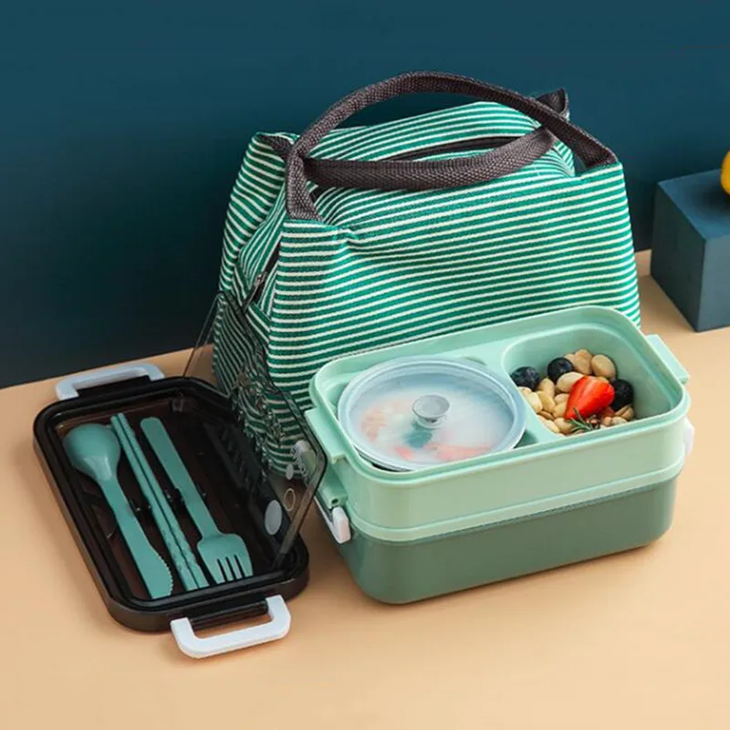 Double Layer Stainless Steel Lunch Box With Soup Bowl Leak-Proof Bento Box Dinnerware Set Microwave Adult Student Food Container
Double Layer Stainless Steel Lunch Box With Soup Bowl Leak-Proof Bento Box Dinnerware Set Microwave Adult Student Food Container