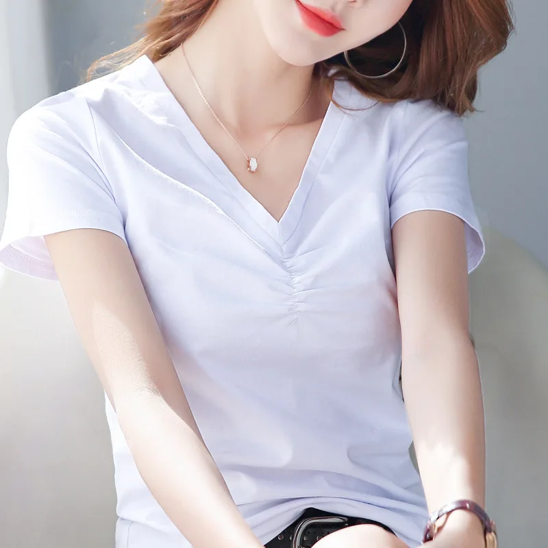 MRMT 2024 Brand New Woen's Solid Color V Neck Pleated Loose Top Short Sleeved T Shirt Women Clothing
MRMT 2024 Brand New Woen's Solid Color V Neck Pleated Loose Top Short Sleeved T Shirt Women Clothing