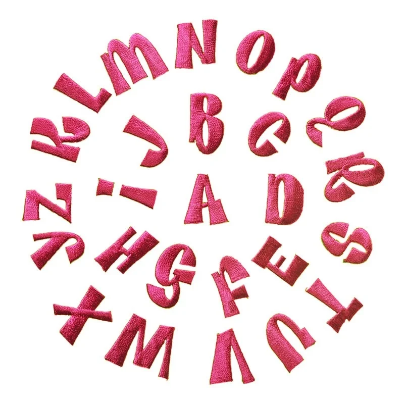 26 A-Z Pink EnglishLetters Alphabet Embroidered Patches For Tshirt Applique Iron On Letters For Clothes Shoes Bags Name Diy
26 A-Z Pink EnglishLetters Alphabet Embroidered Patches For Tshirt Applique Iron On Letters For Clothes Shoes Bags Name Diy
