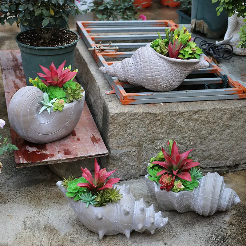 Outdoor Pastoral Simulation Conch Flower Pots Resin Ornaments Landscape Accessories Crafts Courtyard Garden Figurines Decoration
Outdoor Pastoral Simulation Conch Flower Pots Resin Ornaments Landscape Accessories Crafts Courtyard Garden Figurines Decoration