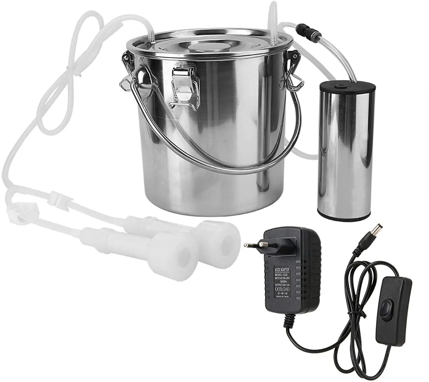5L Goat Milking Machine Stainless Steel Bucket Suction Milking Machine Vacuum Pump Goat Sheep Cow Milking Kit Milking Machine
5L Goat Milking Machine Stainless Steel Bucket Suction Milking Machine Vacuum Pump Goat Sheep Cow Milking Kit Milking Machine