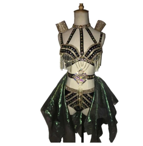 sexy female costumes Sparkly Tassels Crystals set Nightclub Bar DJ Singer DS Costume Dancer Jazz performance stage outfit
sexy female costumes Sparkly Tassels Crystals set Nightclub Bar DJ Singer DS Costume Dancer Jazz performance stage outfit