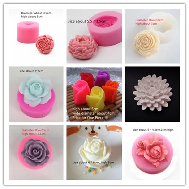 Various 3D Flower Silicone Soap Molds Handmade Craft Bath Soap Mold for Cake Chocolate Candle Making
Various 3D Flower Silicone Soap Molds Handmade Craft Bath Soap Mold for Cake Chocolate Candle Making