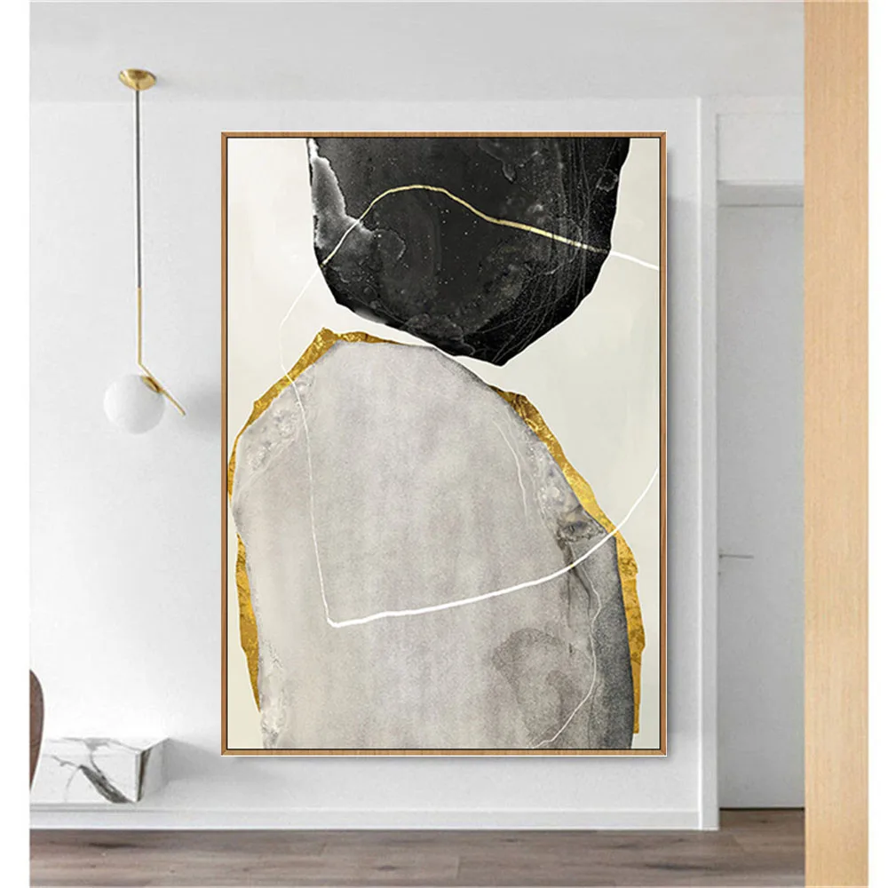 High Quality Hand-Painted Oil Painting Abstract Gold Foil Stone Outline Canvas Paintings Modern Home Decoration Wall Art Entranc
High Quality Hand-Painted Oil Painting Abstract Gold Foil Stone Outline Canvas Paintings Modern Home Decoration Wall Art Entranc