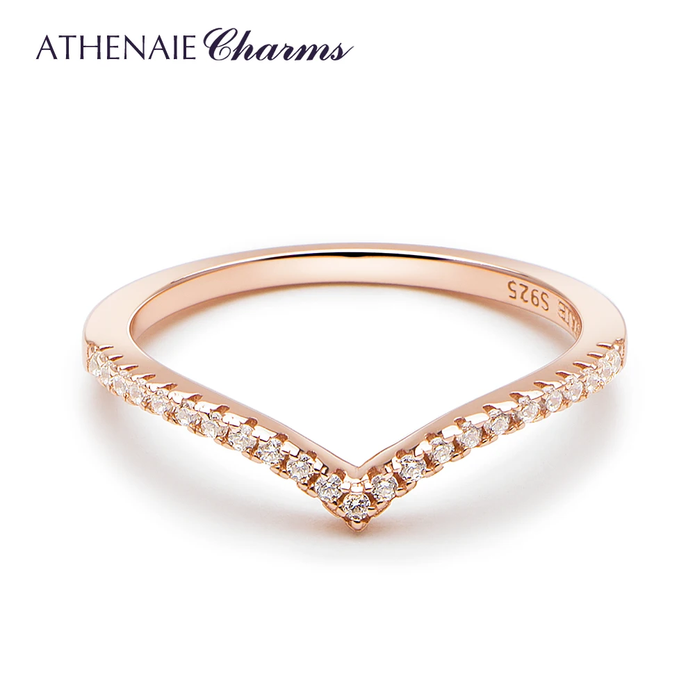 ATHENAIE Authentic 925 Sterling Silver Color Rose Gold Clear CZ Sparkling Wishbone Rings for Women Wedding Engagement Jewelry
ATHENAIE Authentic 925 Sterling Silver Color Rose Gold Clear CZ Sparkling Wishbone Rings for Women Wedding Engagement Jewelry