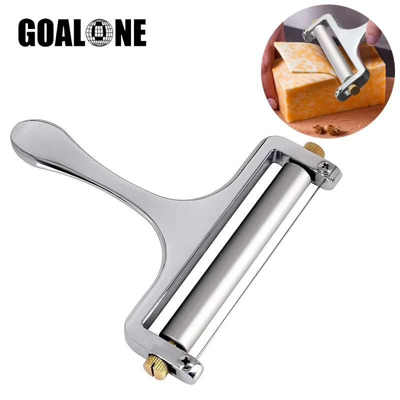 GOALONE Stainless Steel Cheese Slicer Adjustable Thickness Wire Cheese Cutter for Soft and Semi-Hard Cheese Kitchen Cooking Tool
GOALONE Stainless Steel Cheese Slicer Adjustable Thickness Wire Cheese Cutter for Soft and Semi-Hard Cheese Kitchen Cooking Tool