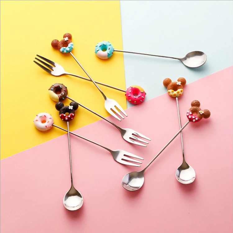 Creative Personality Children's Cartoon Donut Cake Fruit Fork Set Creative Cute Stainless Steel Spoon
Creative Personality Children's Cartoon Donut Cake Fruit Fork Set Creative Cute Stainless Steel Spoon
