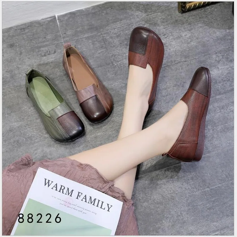 Ethnic Style Women Genuine Leather Loafers Mixed Colors Ladies Ballet Flats Shoes Female Autumn Moccasins Casual Ballerina Shoes
Ethnic Style Women Genuine Leather Loafers Mixed Colors Ladies Ballet Flats Shoes Female Autumn Moccasins Casual Ballerina Shoes