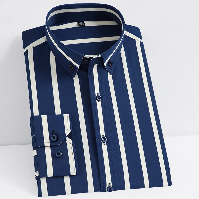 Men's Business Long-sleeved Shirts Nice Fall Pop Classic Style Striped Fashion Casual Tops Smooth Material Men's Brand Shirts
Men's Business Long-sleeved Shirts Nice Fall Pop Classic Style Striped Fashion Casual Tops Smooth Material Men's Brand Shirts