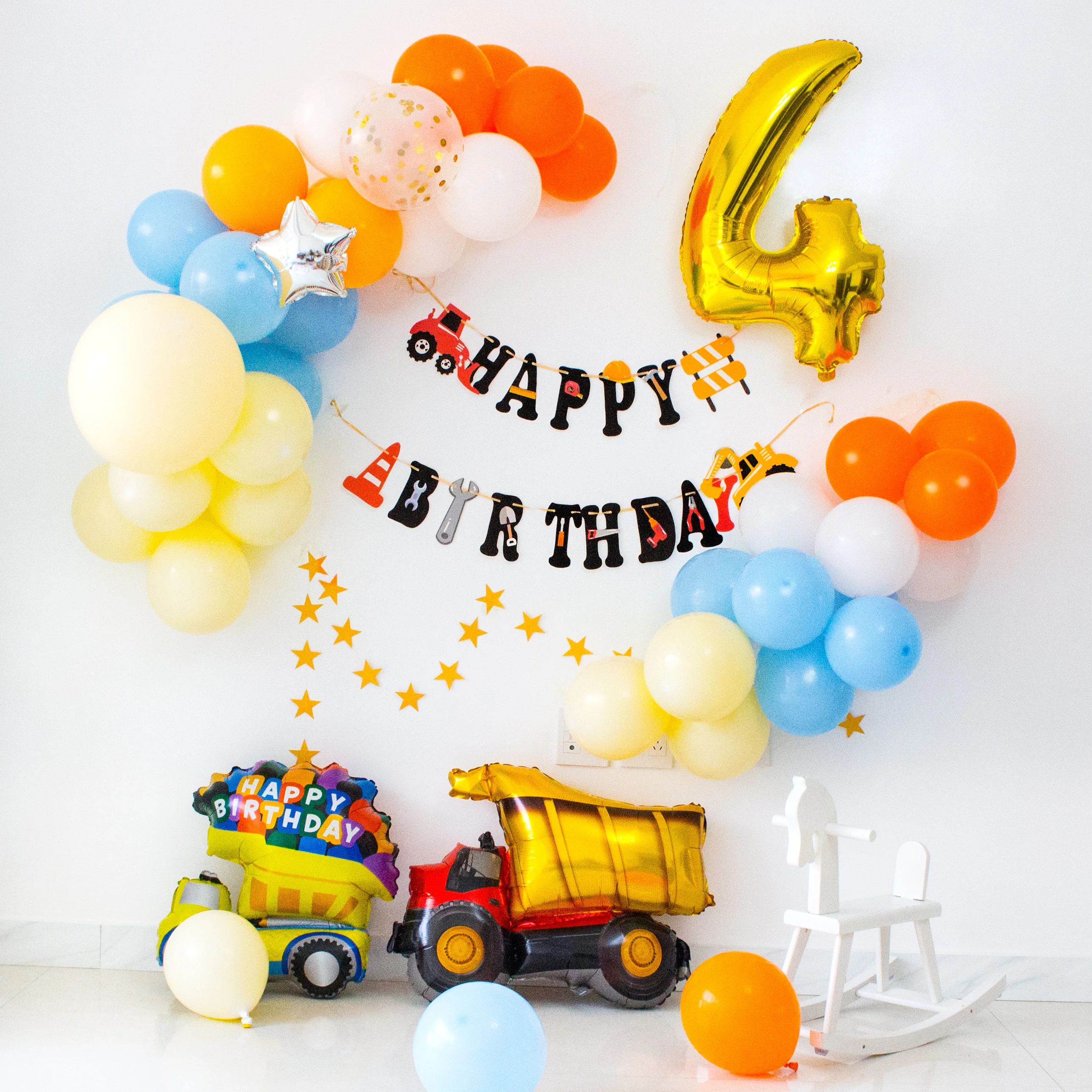 Boy Construction Dump Truck Vehicle First 1st 2 3 4 5 6 7 8 year old Birthday party balloon Garland Banner Background Decoration
Boy Construction Dump Truck Vehicle First 1st 2 3 4 5 6 7 8 year old Birthday party balloon Garland Banner Background Decoration