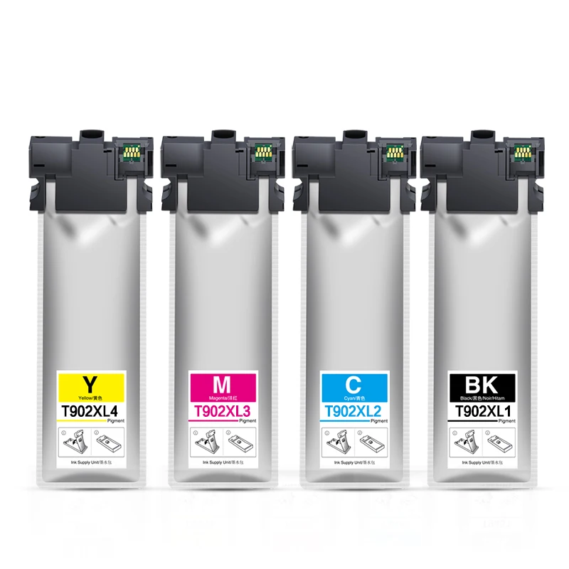Compatible Pigment Ink Cartridge for Epson T902 T902XL1 T902XL2 T902XL3 T902XL4 Pro WF-C5210 WF-C5290 WF-C5710 WF-C5790 Printer
Compatible Pigment Ink Cartridge for Epson T902 T902XL1 T902XL2 T902XL3 T902XL4 Pro WF-C5210 WF-C5290 WF-C5710 WF-C5790 Printer