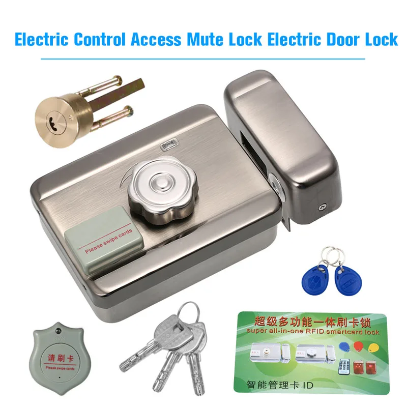 Electric Control Access Mute Lock Electric Door Lock With Remote Controller and ID Card For Doorbell Intercom Access Control
Electric Control Access Mute Lock Electric Door Lock With Remote Controller and ID Card For Doorbell Intercom Access Control
