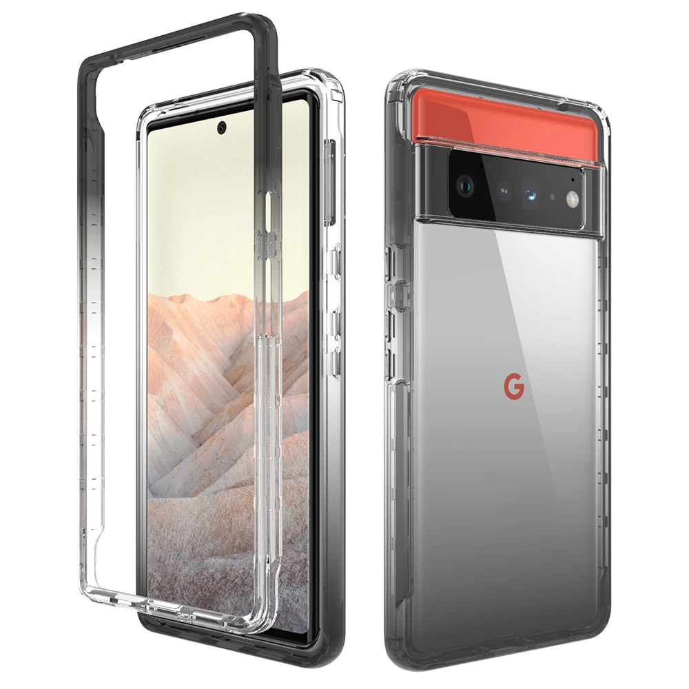 Gradient Color Transparent Phone Case For Google Pixel 6 Pro TPU+PC Shock Absorption Bumper Clear Cover Cases For Google Pixel 6
Gradient Color Transparent Phone Case For Google Pixel 6 Pro TPU+PC Shock Absorption Bumper Clear Cover Cases For Google Pixel 6