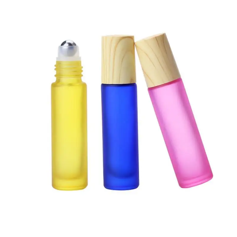 Portable Refillable 10ml Frosted Thick Glass Roll On Essential Oil Bottle With Wood Grain Cover LX2633
Portable Refillable 10ml Frosted Thick Glass Roll On Essential Oil Bottle With Wood Grain Cover LX2633