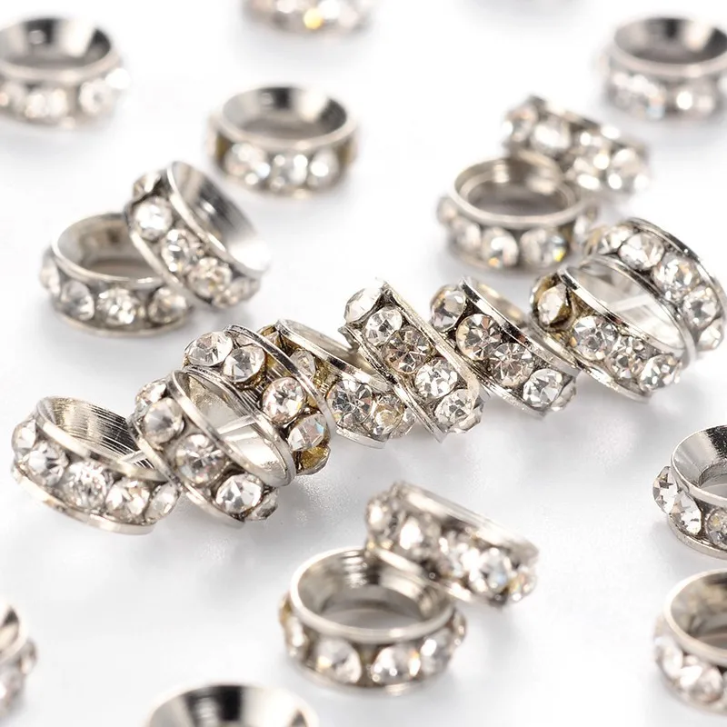 200pcs 7mm 9mm 10mm Grade A Rondelle Brass Rhinestone Loose Spacer Beads for jewelry making accessorie F50
200pcs 7mm 9mm 10mm Grade A Rondelle Brass Rhinestone Loose Spacer Beads for jewelry making accessorie F50