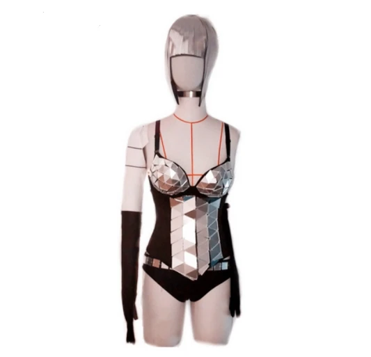 5 Pieces Set Sexy Gold Silver Mirror Bikini Costume Female DJ Singer Bar Club Dance Team Party Performance Stage Outfit Sequins
5 Pieces Set Sexy Gold Silver Mirror Bikini Costume Female DJ Singer Bar Club Dance Team Party Performance Stage Outfit Sequins