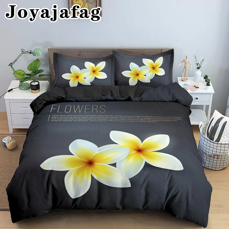 Frangipani Flower Single Double King Queen Bedding Set 2/3pcs Bedclothes Duvet Cover With Pillowcase Bed Sets Customize
Frangipani Flower Single Double King Queen Bedding Set 2/3pcs Bedclothes Duvet Cover With Pillowcase Bed Sets Customize