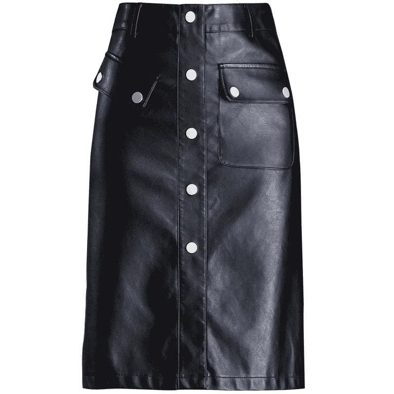 PU leather skirt women auutmn winter fashion single breasted package hip pencil skirt
PU leather skirt women auutmn winter fashion single breasted package hip pencil skirt