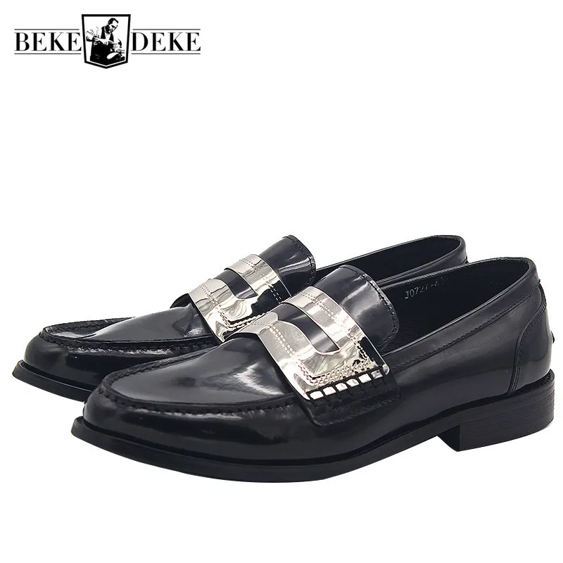 Decoration Metal Mocassin Homme Round Toe Shallow Slip-On Formal Shoes Men Luxury Italian Genuine Leather Party Dress Shoe Black
Decoration Metal Mocassin Homme Round Toe Shallow Slip-On Formal Shoes Men Luxury Italian Genuine Leather Party Dress Shoe Black