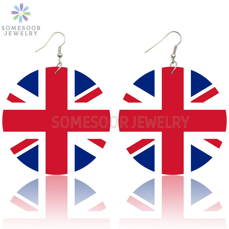 SOMESOOR United Kingdom National Flag Loops Wooden Drop Earrings Britain England UNION JACK Design Print Dangle For Women Gifts
SOMESOOR United Kingdom National Flag Loops Wooden Drop Earrings Britain England UNION JACK Design Print Dangle For Women Gifts