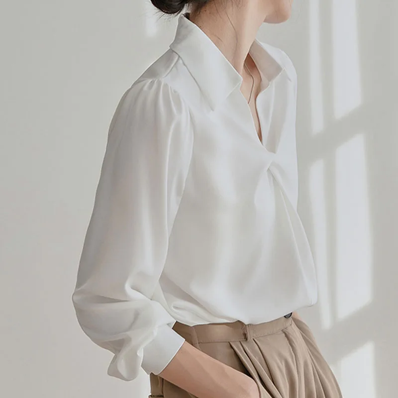 Elegant White Long Sleeve Blusas Mujer De Moda 2021Shirt Female Chiffon Top Ladies V-Neck Dropshipping Blouse Office Wear 1484
Elegant White Long Sleeve Blusas Mujer De Moda 2021Shirt Female Chiffon Top Ladies V-Neck Dropshipping Blouse Office Wear 1484
