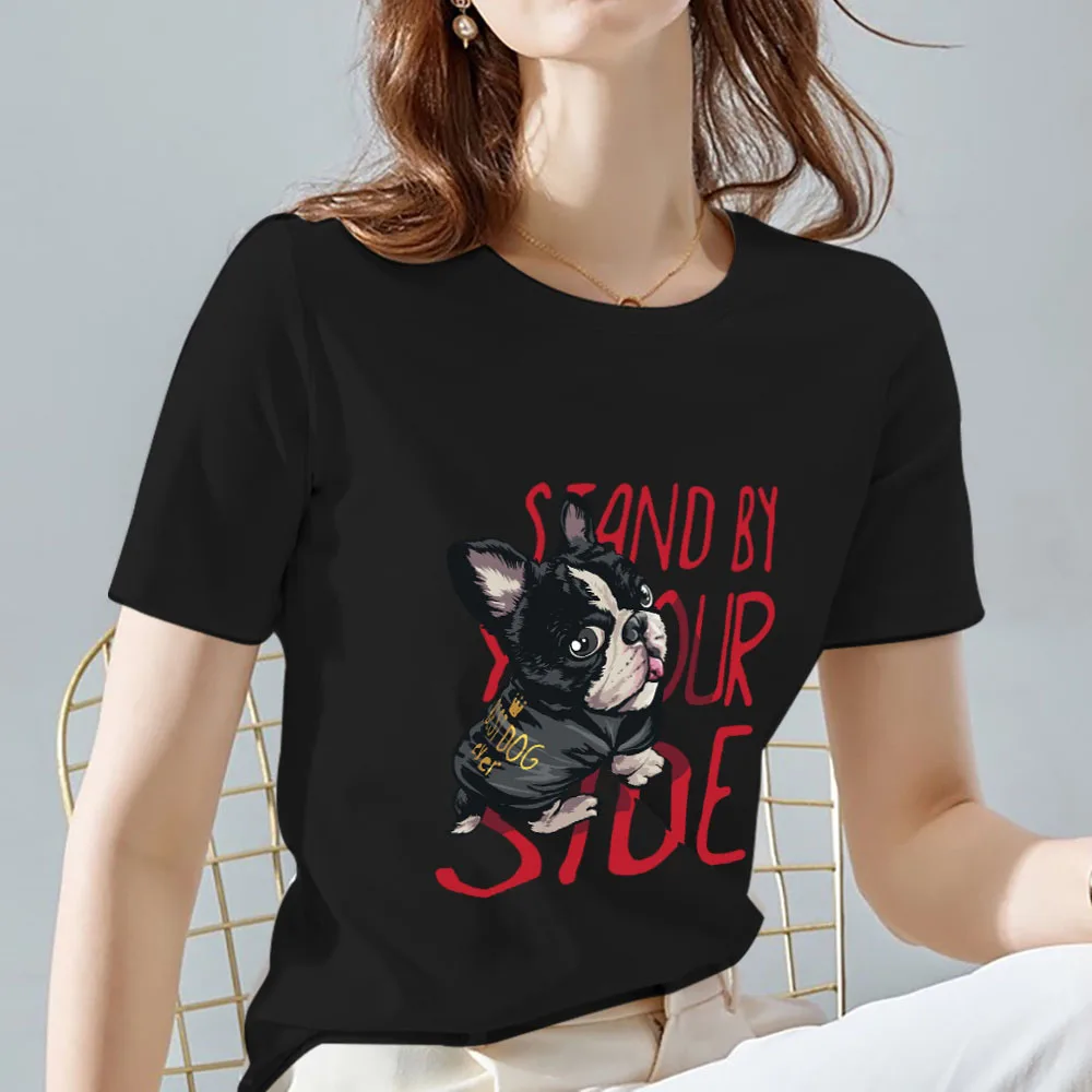 Fashion Women Tshirt Basic Black Casual Round Neck Slim Female Commuter Cartoon Funny Dog Print Series Clothing Short Sleeve Top
Fashion Women Tshirt Basic Black Casual Round Neck Slim Female Commuter Cartoon Funny Dog Print Series Clothing Short Sleeve Top