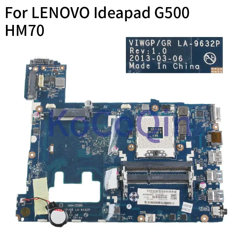 Материнская плата KoCoQin для ноутбука LENOVO Ideapad G500 HM70 PGA989, материнская плата VIWGP/GR LA-9632P 90002834 SJTNV DDR3
Материнская плата KoCoQin для ноутбука LENOVO Ideapad G500 HM70 PGA989, материнская плата VIWGP/GR LA-9632P 90002834 SJTNV DDR3