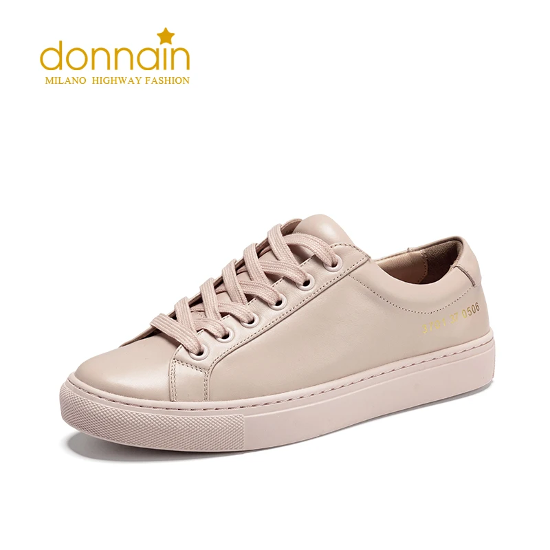 DONNAIN Genuine Cow Leather Shoes Women Lace up White Casual Sneakers Round Toe Low Heel Fashion Autumn Female Flats Black Pink
DONNAIN Genuine Cow Leather Shoes Women Lace up White Casual Sneakers Round Toe Low Heel Fashion Autumn Female Flats Black Pink