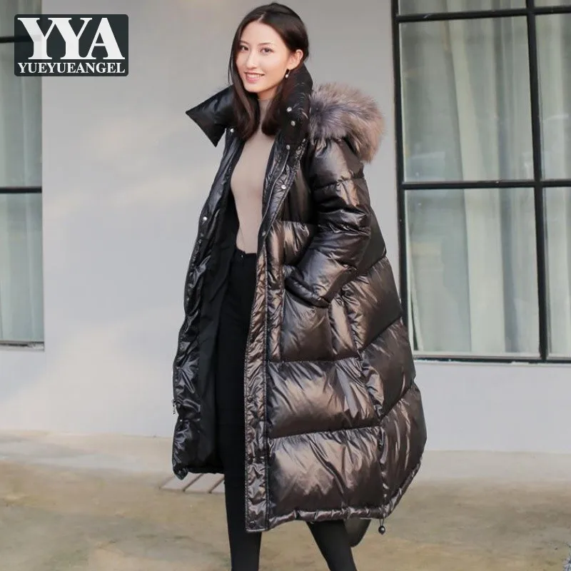 Women Down Coat Winter Thick Warm White Duck Down Loose Fit X-Long Hooded Outerwear Cold Jacket Street Fashion Female Overcoat
Women Down Coat Winter Thick Warm White Duck Down Loose Fit X-Long Hooded Outerwear Cold Jacket Street Fashion Female Overcoat