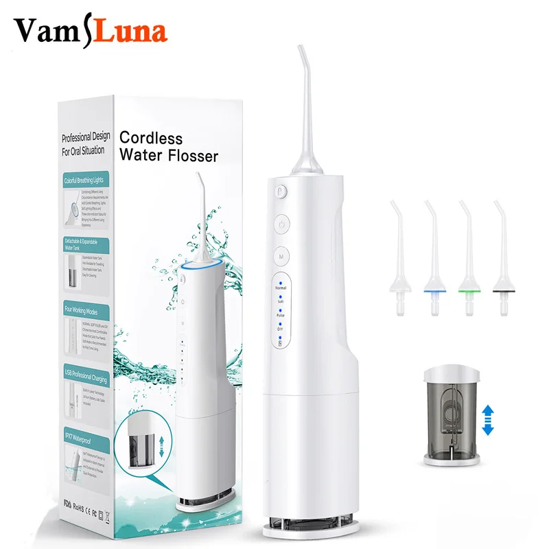 360ml Cordless Oral Irrigator Portable Pluse Water Dental Flosser With 4 Jet Tips Nozzles Oralfree Braces Care For Travel Home
360ml Cordless Oral Irrigator Portable Pluse Water Dental Flosser With 4 Jet Tips Nozzles Oralfree Braces Care For Travel Home