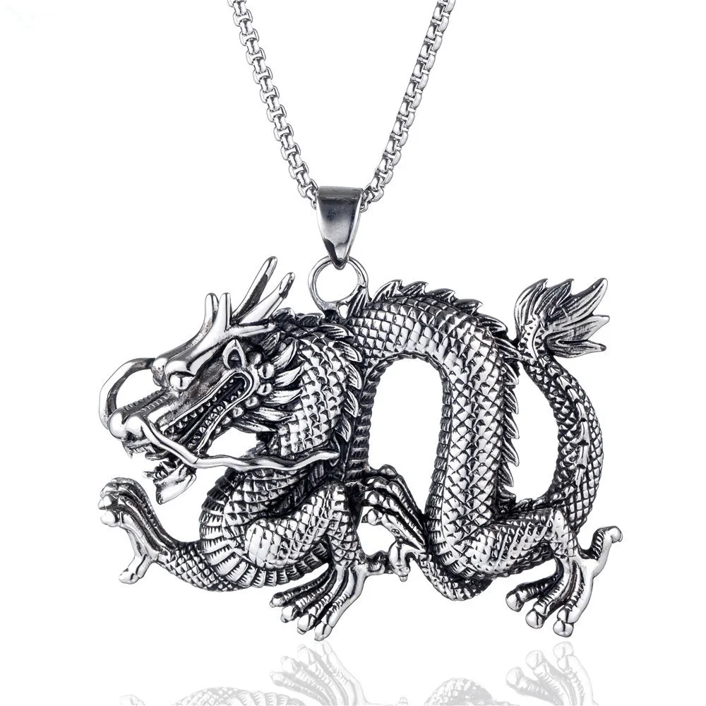 Male Fashion Personality Stainless Steel Dragon Necklace Pendant for Motorcycle Party Steampunk Cool Biker Necklace Jewelry
Male Fashion Personality Stainless Steel Dragon Necklace Pendant for Motorcycle Party Steampunk Cool Biker Necklace Jewelry
