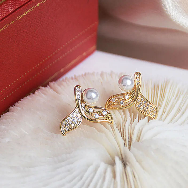 14k Gold Earrings Micro-Inlaid Zircon Fishtail Earring Aesthetic Earring Accessories For Women Fine Jewelry Everyday Earrings
14k Gold Earrings Micro-Inlaid Zircon Fishtail Earring Aesthetic Earring Accessories For Women Fine Jewelry Everyday Earrings