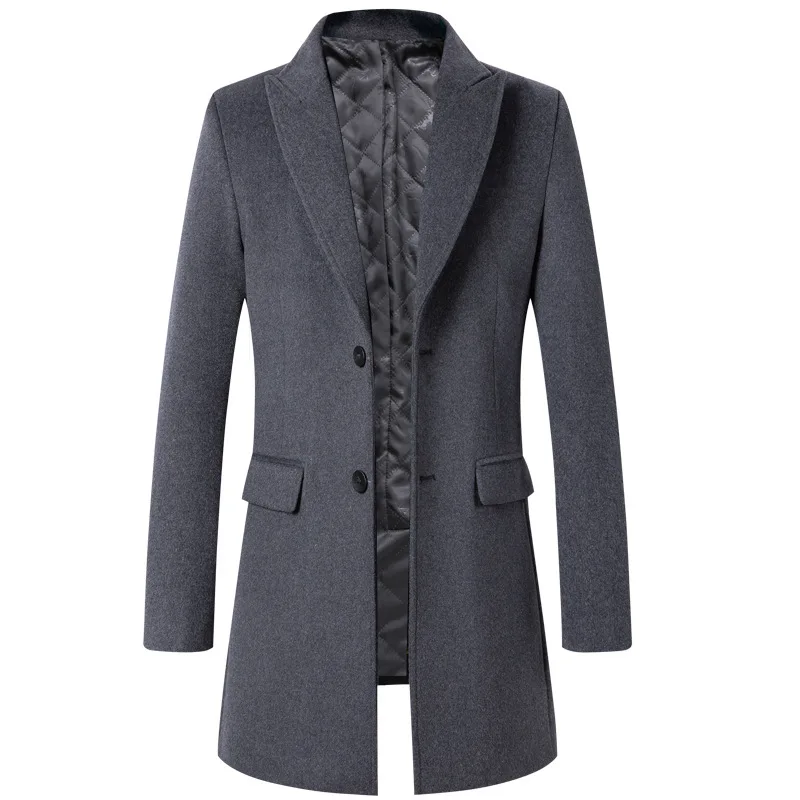 Autumn and Winter Single Breasted Men's Mid Youth Wool Woolen Overcoat Thickened Korean Slim Coat Men's Wear
Autumn and Winter Single Breasted Men's Mid Youth Wool Woolen Overcoat Thickened Korean Slim Coat Men's Wear